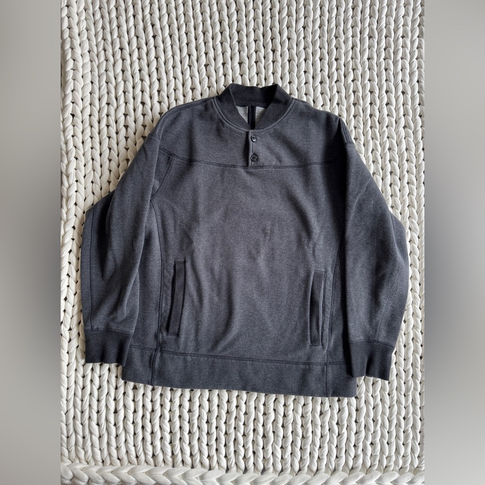 Lululemon Revolve Henley Heathered Black NWOT - Picture 1 of 6